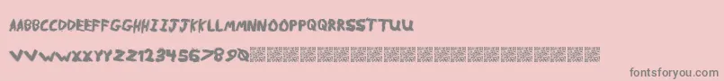 MetalReason Font – Gray Fonts on Pink Background