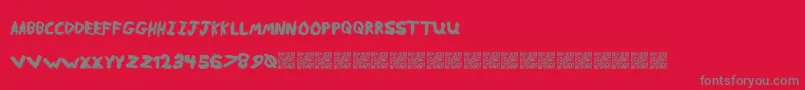 MetalReason Font – Gray Fonts on Red Background