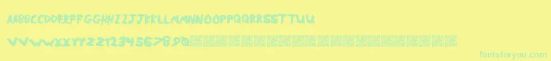 MetalReason Font – Green Fonts on Yellow Background