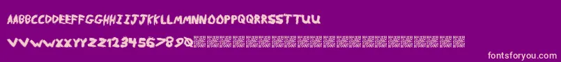 MetalReason Font – Pink Fonts on Purple Background