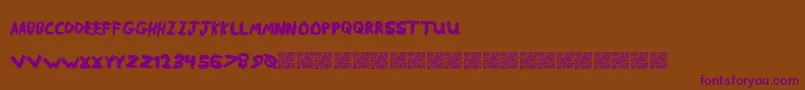 MetalReason Font – Purple Fonts on Brown Background