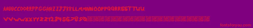 MetalReason Font – Red Fonts on Purple Background