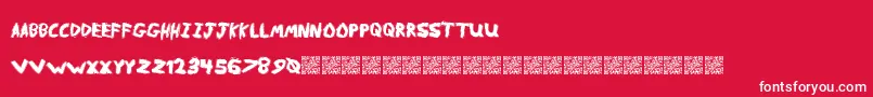 MetalReason Font – White Fonts on Red Background
