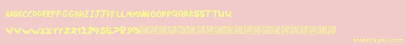 MetalReason Font – Yellow Fonts on Pink Background