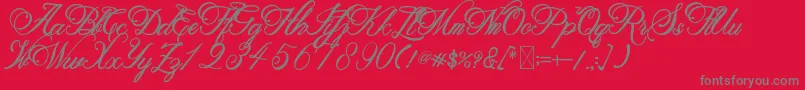 Metalurdo Font – Gray Fonts on Red Background