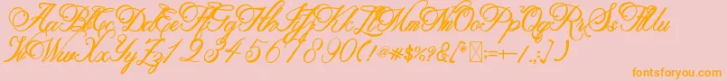 Metalurdo Font – Orange Fonts on Pink Background