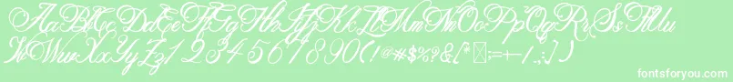 Metalurdo Font – White Fonts on Green Background