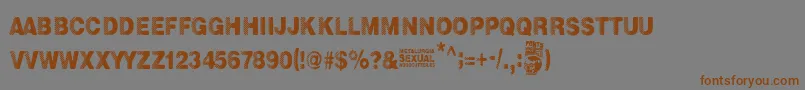 Metalurgia Sexual Font – Brown Fonts on Gray Background