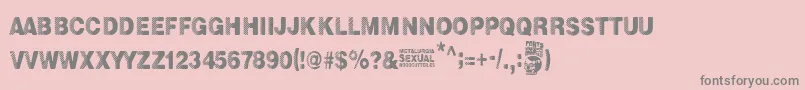 Metalurgia Sexual-Schriftart – Graue Schriften auf rosa Hintergrund