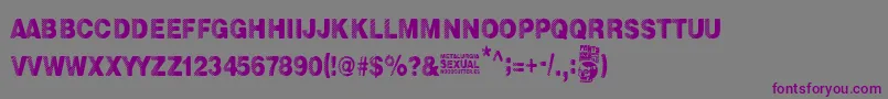 Metalurgia Sexual Font – Purple Fonts on Gray Background