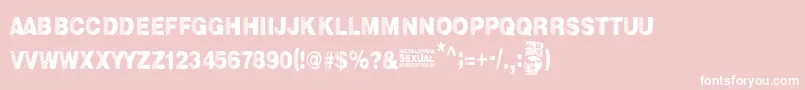 Metalurgia Sexual Font – White Fonts on Pink Background