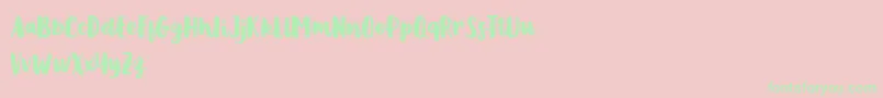 Metasha Font – Green Fonts on Pink Background