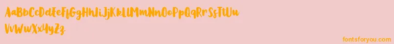 Metasha Font – Orange Fonts on Pink Background