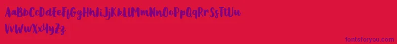 Metasha Font – Purple Fonts on Red Background