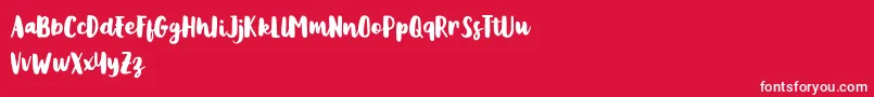 Metasha Font – White Fonts on Red Background