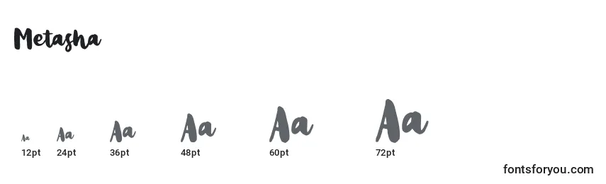 Metasha Font Sizes