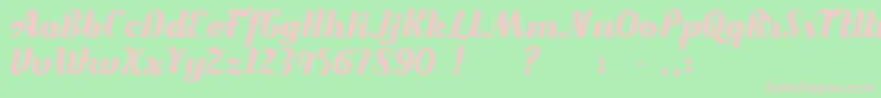 Bungasai Font – Pink Fonts on Green Background