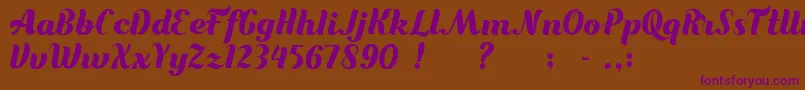 Bungasai Font – Purple Fonts on Brown Background