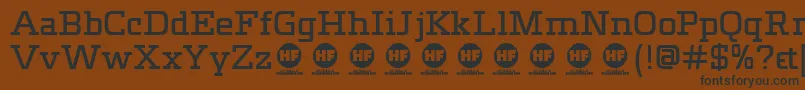 Meteora   DEMO Font – Black Fonts on Brown Background