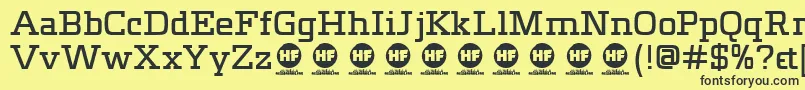 Meteora   DEMO Font – Black Fonts on Yellow Background