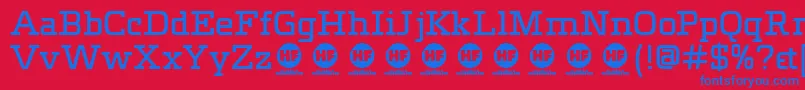 Meteora   DEMO Font – Blue Fonts on Red Background