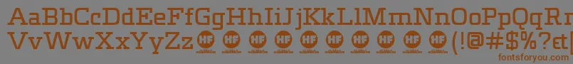 Meteora   DEMO Font – Brown Fonts on Gray Background