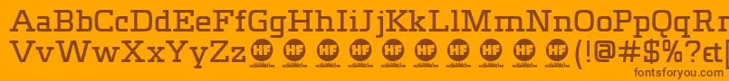 Meteora   DEMO Font – Brown Fonts on Orange Background