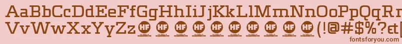 Meteora   DEMO Font – Brown Fonts on Pink Background
