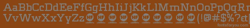 Meteora   DEMO Font – Gray Fonts on Brown Background