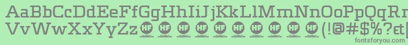 Meteora   DEMO Font – Gray Fonts on Green Background