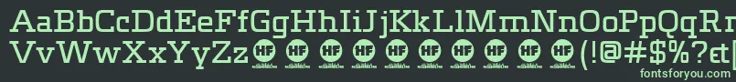 Meteora   DEMO Font – Green Fonts on Black Background