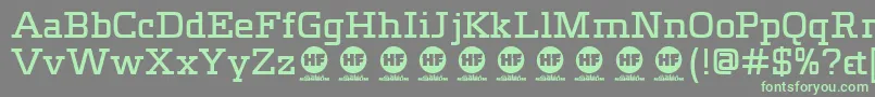 Meteora   DEMO Font – Green Fonts on Gray Background