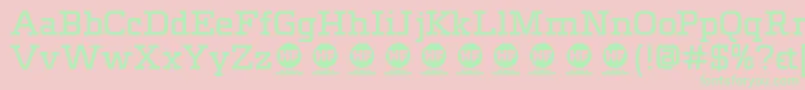 Meteora   DEMO Font – Green Fonts on Pink Background