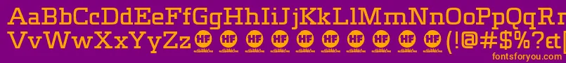 Meteora   DEMO Font – Orange Fonts on Purple Background