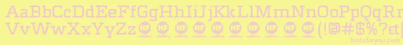 Meteora   DEMO Font – Pink Fonts on Yellow Background