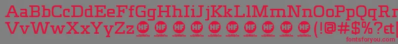Meteora   DEMO Font – Red Fonts on Gray Background