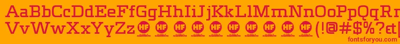 Meteora   DEMO Font – Red Fonts on Orange Background