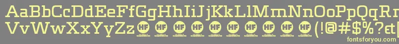 Meteora   DEMO Font – Yellow Fonts on Gray Background