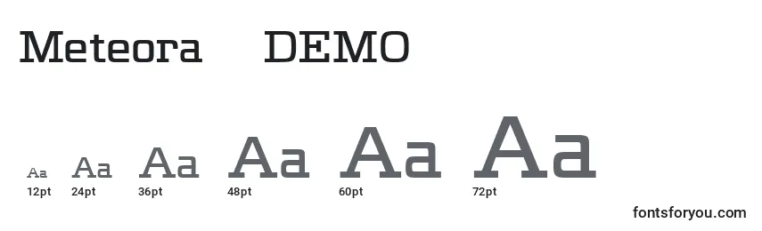 Размеры шрифта Meteora   DEMO