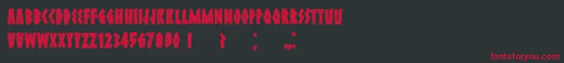 Meteora Font – Red Fonts on Black Background