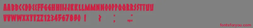 Meteora Font – Red Fonts on Gray Background