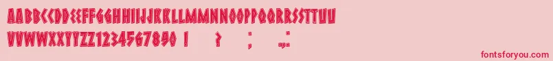 Meteora Font – Red Fonts on Pink Background