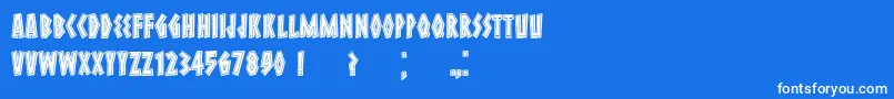 Подробнее о шрифте Meteora Шрифт Meteora – белые шрифты на синем фоне