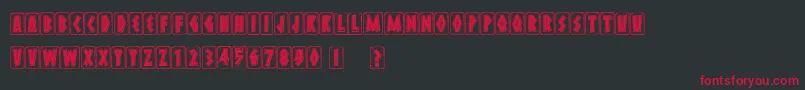 MeteoraRocky Font – Red Fonts on Black Background