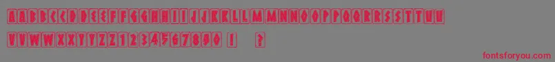 MeteoraRocky Font – Red Fonts on Gray Background