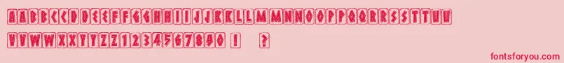 MeteoraRocky Font – Red Fonts on Pink Background