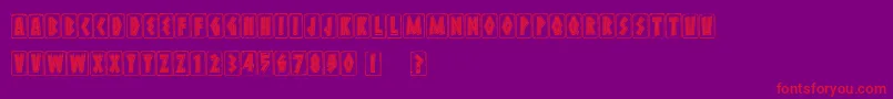 MeteoraRocky Font – Red Fonts on Purple Background