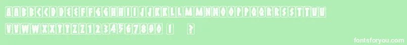 MeteoraRocky Font – White Fonts on Green Background