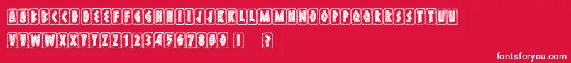 MeteoraRocky Font – White Fonts on Red Background