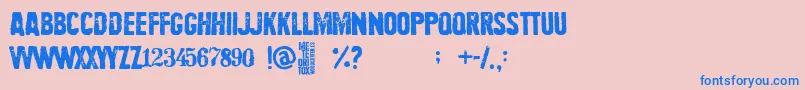 More about Meteoritox Font Meteoritox Font – Blue Fonts on Pink Background